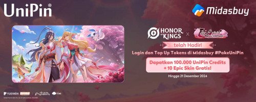 [Honor of Kings x Fox Spirit Matchmaker] Top Up Tokens di Midasbuy #PakeUniPin & Raih 100.000 UniPin Credits + 10 Epic Skin